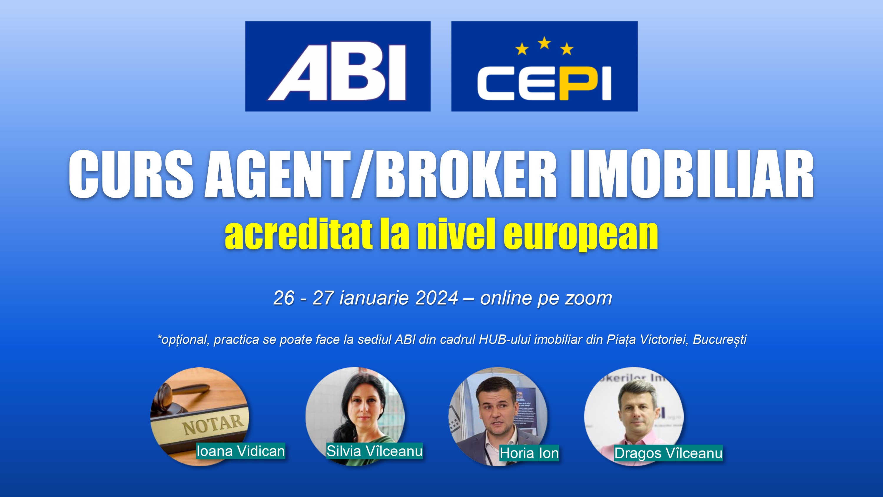 Curs Acreditat EU Agent Broker Imobiliar 26 27 Ianuarie 2024